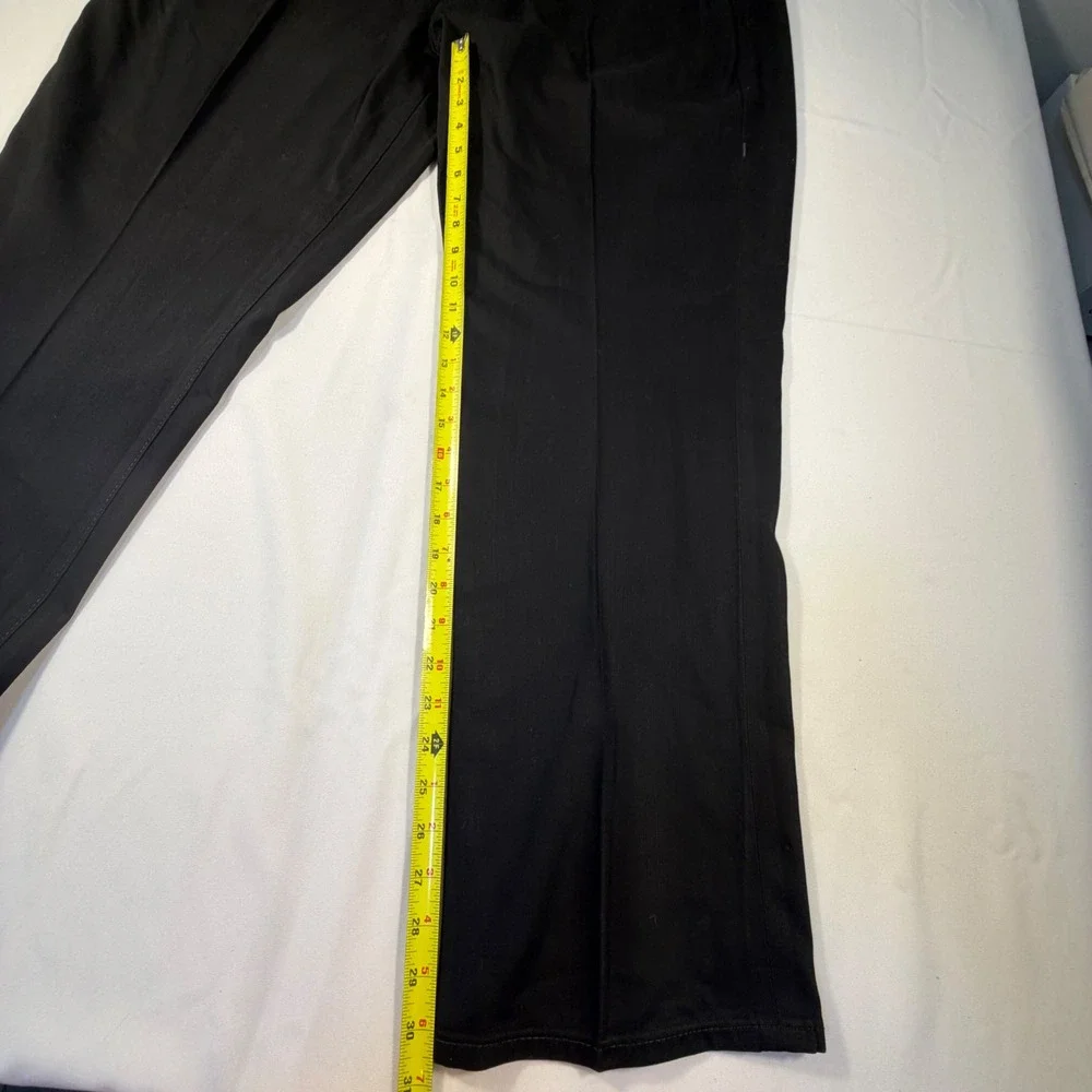 True Religion Ricky Relaxed Straight Black Pants Mens 40W‎ Horseshoe Flap Pocket